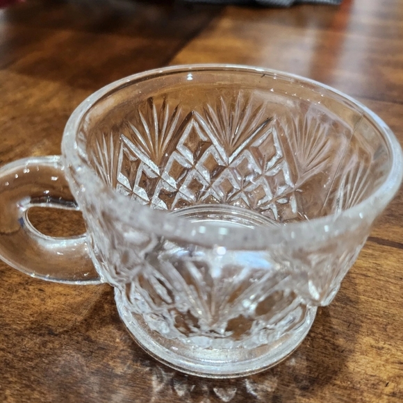 Vintage L.E Smith Crystal Punch Cups 12/ Set Pinwheel & Fan Pattern Original Box - Picture 3 of 10